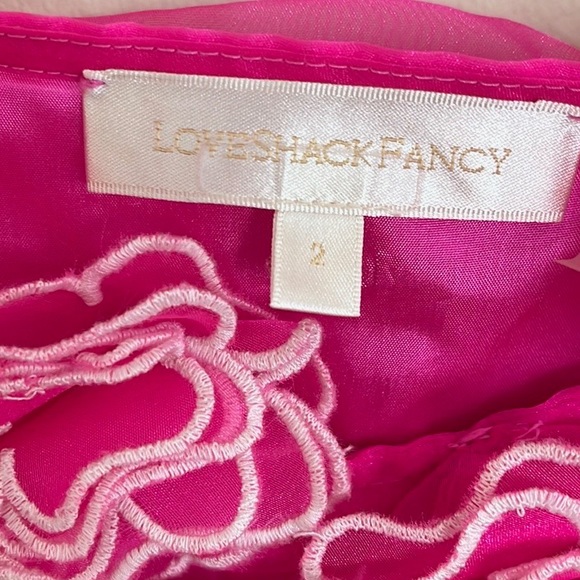 LoveShackFancy “Chaya” dress in flirty fuchsia 2 - Picture 4 of 5